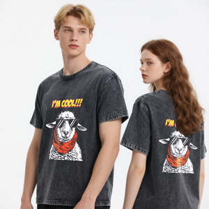 Magliette personalizzate Double face personalizzate di medio peso senza rughe Vintage artigianali comode per le promozioni - Product Image 1