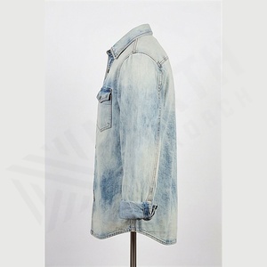 Camisetas de Manga Larga de Mezclilla de Algodón de la Mejor Calidad, Sólidas, Casuales de Primavera para Hombre, Colores con Logotipo Personalizado Premium - Product Image 3