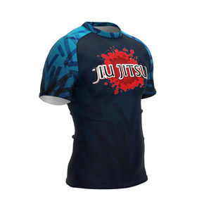 ProFitter Rash Guard Jiu Jitsu MMA BJJ Compression personnalisée Rash Guard Manches courtes Impression par sublimation 180g Unisexe Adultes - Product Image 4
