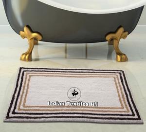 Alfombra de baño personalizada multicolor con aspecto de forro de lujo, alfombrillas de baño de diseñador de secado rápido, Algodón hecho a máquina, venta al por mayor para baños de ITHL - Product Image 5