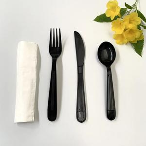 Couteau Fourchette Cuillère Serviette En Plastique Vaisselle Haute Qualité Film Enveloppé En Plastique Robuste KITS Couverts Ensemble Pack - Product Image 4