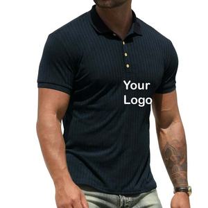 โปโลกอล์ฟสำหรับผู้ชายสีทึบโดยตรงผลิตจากโรงงานส่งออกที่มุ่งเน้นการออกแบบตามสั่ง - Product Image 5