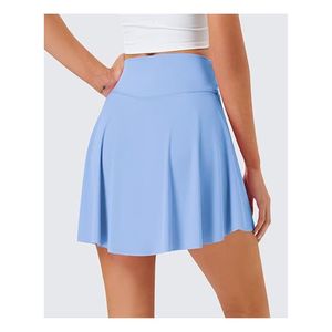 Wholesale Fitness Running <b>Skirts</b> <b>Women's</b> Pleated Tennis <b>Skirt</b> <b>White</b> High Waist Golf Sports Mini <b>Skirt</b> With Pockets - Product Image 1