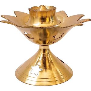 Latón Pooja Jyoti para templo y casas de Ex [Porter In India - Product Image 2