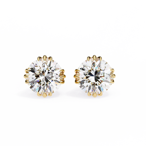Boucles d'oreilles en or 18 carats et diamants, élégantes et luxueuses - Product Image 1