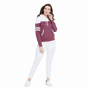Sudadera con capucha de algodón para mujer, ropa deportiva femenina de moda, con forro polar, de dos colores, hecha en Pakistán - Product Image 5