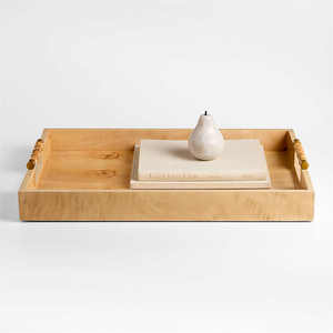 Nouveau plateau décoratif en bois naturel fait main fabriqué au Vietnam avec le meilleur prix et haute qualité - Product Image 4