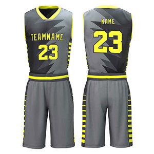 Ensemble d'uniformes de basketball personnalisés respirants grande taille sans manches avec logo, vêtements de basketball personnalisés 100 % polyester à séchage rapide - Product Image 3