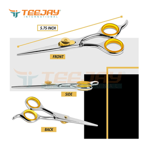 Custom Logo Professional <b>Barber</b> Scissors High Hardness Straight Hair Dressing Shears Stainless Steel <b>Blade</b> Right-Handed Long - Product Image 4