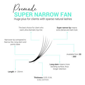 Symmetrical premade lash <b>fans</b> mix length C CC D DD .03 .05 .07 mega volume lash extensions mink lash wholesale with custom logo - Product Image 4