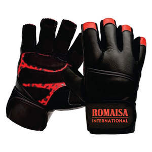 Customized Logo Half-Finger Polyester Lace-Up Weight Lifting <b>Gloves</b> Comfortable Workout Fitness Gear for Men <b>Women</b> Sports Gym - Product Image 5