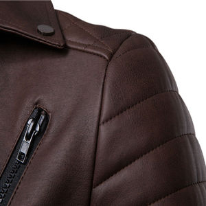 Fashionable Men's Leather <b>Jacket</b> Customized PU Leather <b>Jacket</b> Breathable Winter Unisex Custom <b>Embroidery</b> <b>Jackets</b> OEM Customized - Product Image 5