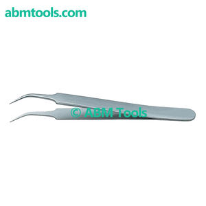 Custom-Made PATTERN NO F Non-Magnetic Stainless Steel Tweezers Toothed Tip with Plastic Handle for <b>DIY</b> Industrial Use - Product Image 1