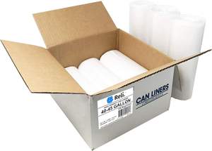 Reli. Sacs poubelle premium de 40 à 45 gallons, 150 unités |   Sacs poubelle multi-usages transparents de qualité supérieure, fabriqués aux États-Unis, en vrac, super valeur - Product Image 2