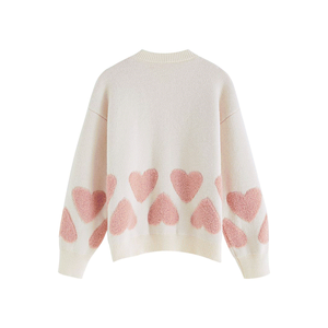 Vente en gros de pull col rond respirant de qualité supérieure pour femmes laine/cachemire manches longues décontracté automne cravate ceinture décoration - Product Image 6