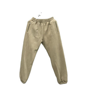 กางเกงจ็อกเกอร์ผ้าคอตตอน100% เอวสูงระบายอากาศได้สำหรับผู้ชายกางเกงวิ่งเข้ายิมซักสีเข้มสไตล์สปอร์ตลำลองงาน OEM ตามสั่ง - Product Image 1