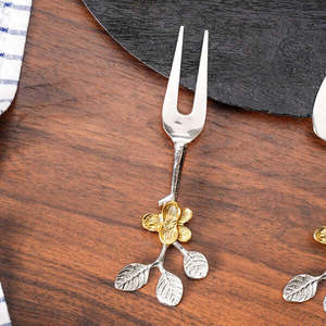 <b>Cheese</b> Tool Table Decorative <b>Cheese</b> Cutter and Slicer <b>Set</b> Stainless Steel Handmade Brass Flower Embossed Handle <b>Cheese</b> <b>Set</b> - Product Image 4
