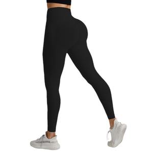 Leggings de contour sans couture à taille haute, nylon et élasthanne, doux, pour le yoga, leggings de sport hautement élastiques, ensembles antibactériens, complets - Product Image 5