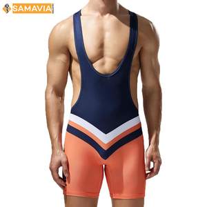 ชุดกีฬาสำหรับผู้ชายเสื้อกล้ามมวยปล้ำ Samavia ชุดกีฬาแบบปรับแต่งได้สำหรับการแข่งขัน RTS USA EU - Product Image 2