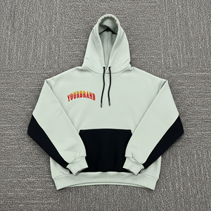 Sweats à capuche 100% coton de haute qualité pour hommes 2 tons logo sérigraphié personnalisé respirant surdimensionné 400GSM sweat à capuche pour hommes - Product Image 1