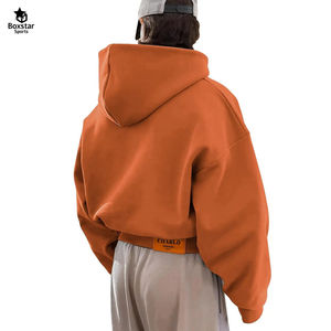 Alta calidad de encargo de la gota hombros en blanco de lana de peso pesado con cremallera sudaderas con capucha de gran tamaño Boxy Fit 500gsm sudaderas con cremallera a bajo precio - Product Image 4