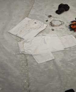 Designer Smooth <b>Fabric</b> Beautiful Embroidery Work Top Bottom with Dupatta Formal Wear Wholesale Price Ethnic Garment Alphanumero Gharara - Product Image 4