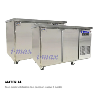 Refrigerador bajo encimera de acero inoxidable de 1,2 M de 2 puertas de lujo, refrigerador de encimera de cocina refrigerado por aire comercial - Product Image 3