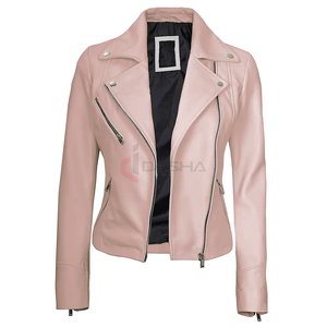 Veste d'hiver élégante pour femmes de haute qualité en cuir PU véritable longue longueur imprimé Design doublure en lin coton pour l'automne et le printemps - Product Image 5