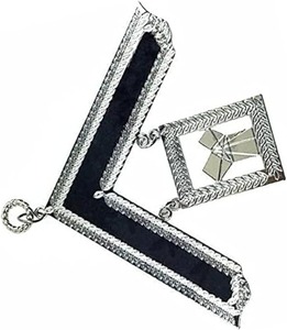 Collier de Chevalier de la Loge maçonnique en argent - Matériel de Maître Vénérable, type de gemme en métal, laiton - Product Image 2