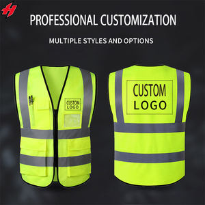 Chaleco de Seguridad Personalizado con Tiras Reflectantes, Chaleco de Trabajo de Talla Grande, 100% Poliéster, Chaleco Reflectante de Seguridad - Product Image 3