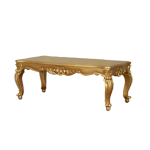 Tables de mariage longues en or pour les mariés, table d'événement de mariage, fabrication royale de tables d'hôtel de luxe en Indonésie - Product Image 1