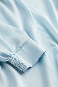 Chemises boutonnées brodées en coton uni rayé classique à manches longues boutonné bureau travail Blouses hauts avec poche - Product Image 5