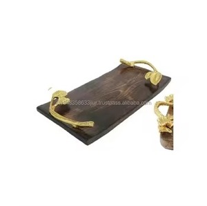 ถาดเสิร์ฟไม้มะม่วงพร้อมที่จับดีไซน์ล่าสุดจานไม้สำหรับเสิร์ฟอาหารห้องครัวร้านอาหารและโรงแรม - Product Image 4