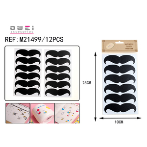 Pegatinas decorativas con patrón de bigote colorido, diseño mixto para decoración de interiores y uso en la oficina - Product Image 1