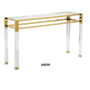 Table d'appoint ronde en métal et bois gris pour la maison, le salon et le bureau. - Product Image 6