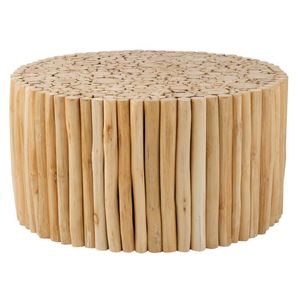 Table d'appoint en bois massif marron industrielle à côté du canapé table vase décorative pour meubles de maison salon chambre bureau décoration - Product Image 1