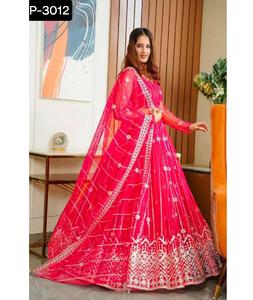 ชุดแต่งกายอินเดียดั้งเดิม lehenga choli เสื้อทำงานปักลายแฟนซีและลำดับเสื้อทำงานและลูกไม้ - Product Image 1