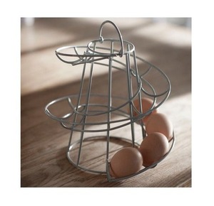 Estante de hierro mínimo para huevos, soporte para huevos con líneas elegantes y sensación resistente para almacenar huevos en islas de cocina - Product Image 6