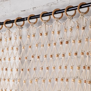 Vente en gros de rideaux en coton bohème macramé pour le salon, cerceaux en bois faits à la main pour anniversaire de Diwali - Product Image 5
