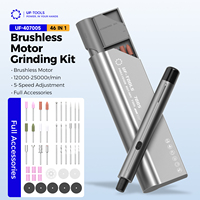 Kit d'outils rotatifs électriques sans balais légers 46 pièces, ponceuse sans fil avec boîte d'accessoires pour les passionnés d'artisanat