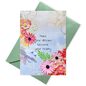 การ์ดกระดาษม้วนลายดอกไม้แบบเวียดนามการ์ดอวยพรทำมือศิลปะดอกไม้แบบยกขึ้นสำหรับงานเฉลิมฉลอง - Product Image 6