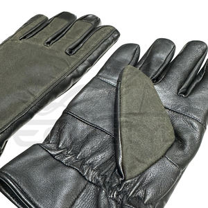 Men's Genuine Sheepskin Winter <b>Gloves</b> Outdoor Canvas Fabric Durable Grip Reinforced <b>Fingers</b> Wholesale Custom Bulk for Daily Use - Product Image 4