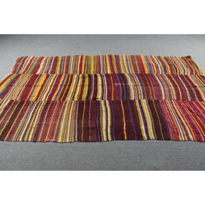 พรมคิลิมวินเทจขนาด 6.2x9.1 ฟุต พรมตุรกี พรมขนสัตว์สีแดงแบบตะวันออก - Product Image 3