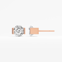 VABS DIAMOND Los Más Vendidos, Pendientes de Botón de Moissanita Octogonal Clásicos Cristianos para Mujer, 2.05 Ctw, Chapados en Oro de 18K, Plata 925