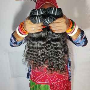 Extensions de cheveux humains vierges bruts vietnamiens à cuticules alignées, couleur naturelle, styles ondulés, tissage double machine indien - Product Image 1