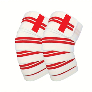 <b>Gym</b> Fitness Weight Lifting Powerlifting Compression Elastic Weightlifting Knee Wrap Bandages - Product Image 1