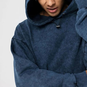 Survêtement unisexe en coton 100% pour l'été et l'hiver, design personnalisé OEM 2025, lavage à l'acide, élastique, streetwear - Product Image 3