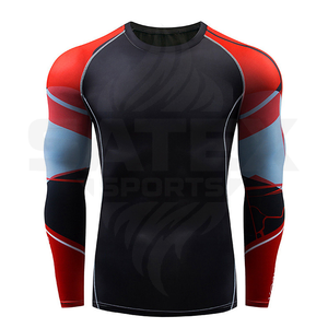 Fabricants professionnels Rash Guard de compression unisexe à manches longues pour MMA et sport, anti-UV UPF50+, séchage rapide, personnalisable et respirant - Product Image 1