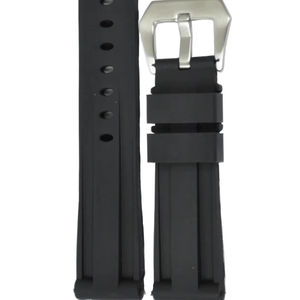 Bracelet de montre intelligente unisexe sportif, durable, imperméable, noir, en silicone souple et léger, avec logo personnalisé, boucle en acier inoxydable, 20-26 mm, JD6082 - Product Image 1