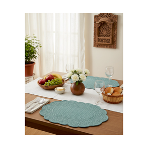 Mango Yellow Colour Tasselled Linen Cotton <b>Placemat</b> 32x45cm Soft Texture Dining Table Mat OEKO TEX Certified Export from India - Product Image 3